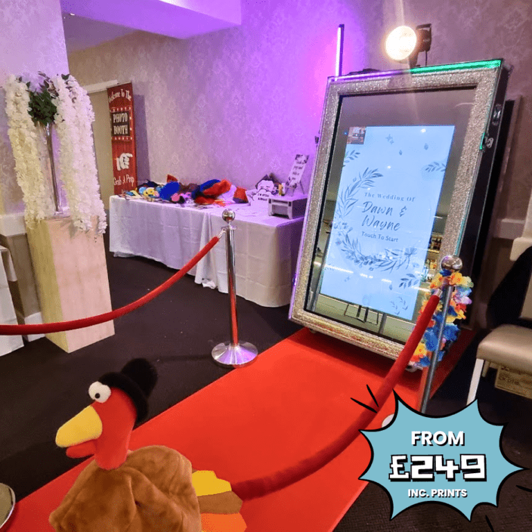Image of our Magic Mirror and Props setup at a Wedding