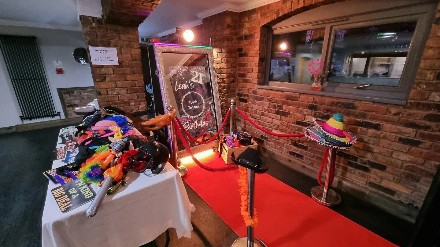 Magic mirror at 21st birthday party